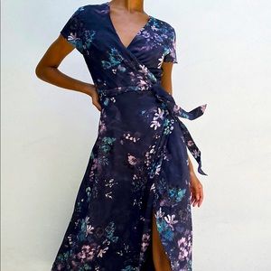 Babaton Slit Wrap Dress (Never worn)